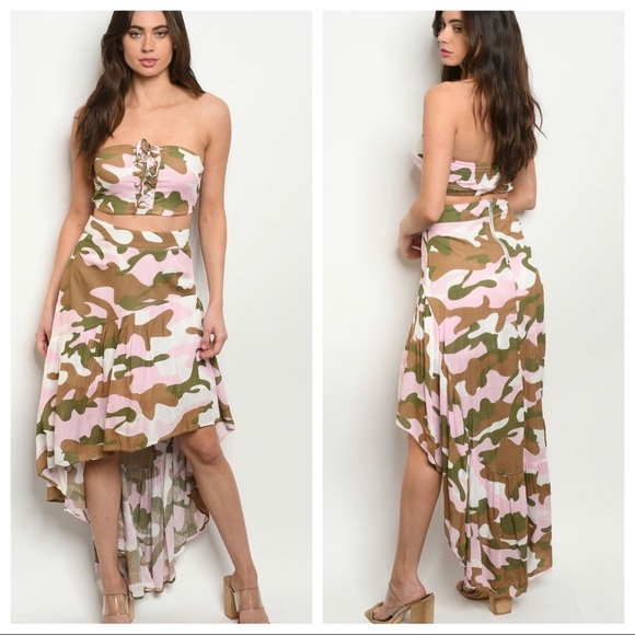 HOT & DELICIOUS 2-piece skirt & top camo set - Picture 1 of 4